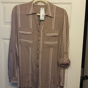 Blu Pepper Bethel 2 pocket blouse top stitch fix
